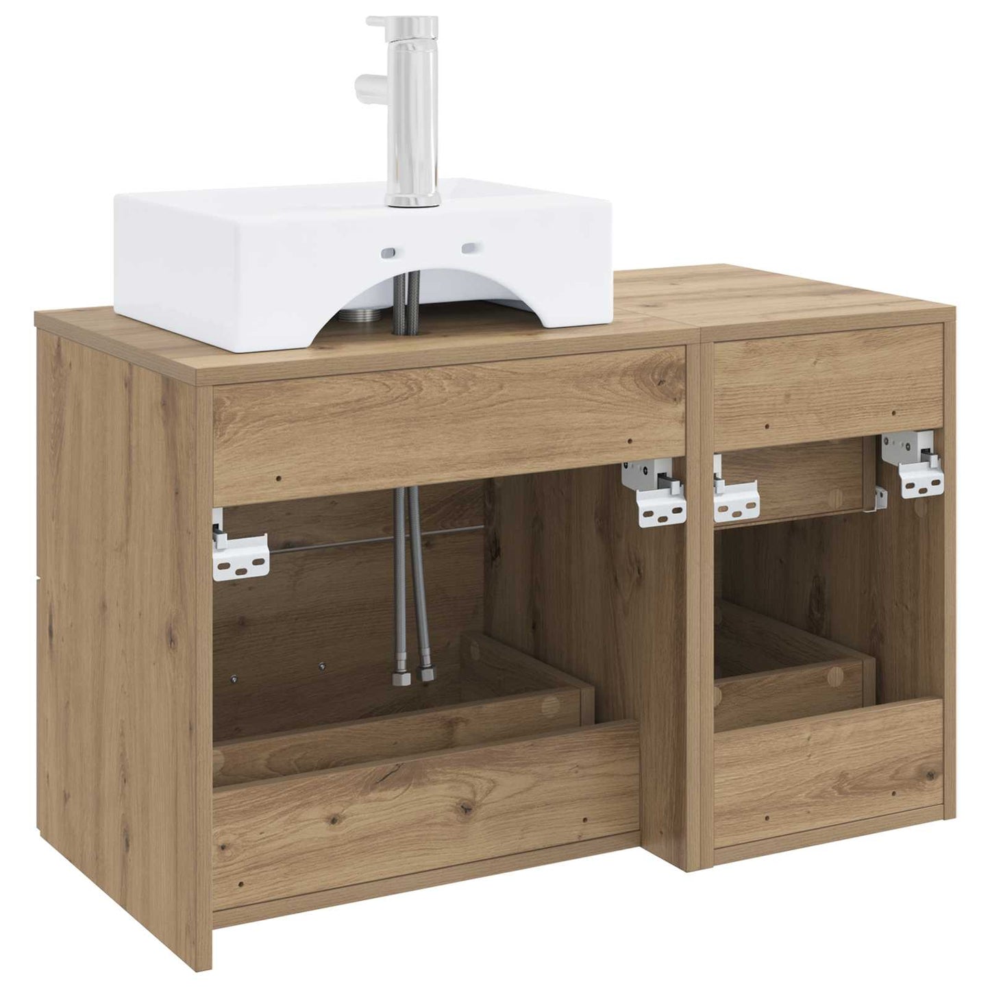 vidaXL Bathroom Furniture Set 2 pcs Artisan Oak Engineered Wood