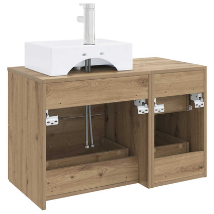 vidaXL Bathroom Furniture Set 2 pcs Artisan Oak Engineered Wood