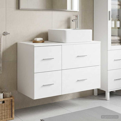 vidaXL Bathroom Furniture Set 2 pcs White Engineered Wood