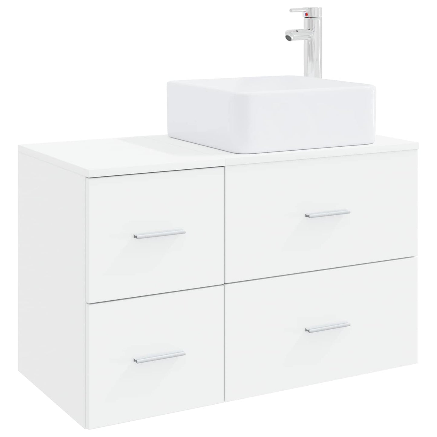 vidaXL Bathroom Furniture Set 2 pcs White Engineered Wood