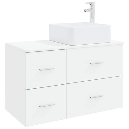 vidaXL Bathroom Furniture Set 2 pcs White Engineered Wood