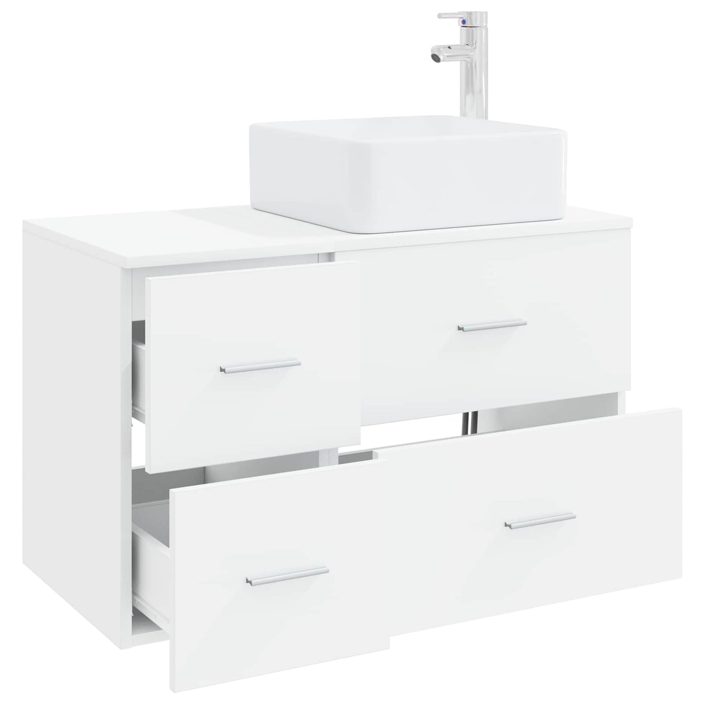 vidaXL Bathroom Furniture Set 2 pcs White Engineered Wood
