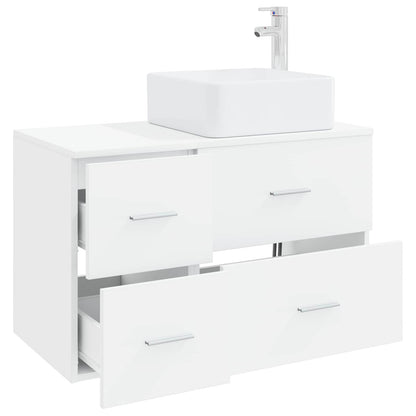 vidaXL Bathroom Furniture Set 2 pcs White Engineered Wood