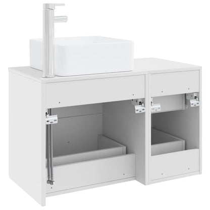 vidaXL Bathroom Furniture Set 2 pcs White Engineered Wood