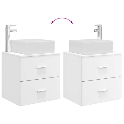 vidaXL Bathroom Furniture Set 2 pcs White Engineered Wood