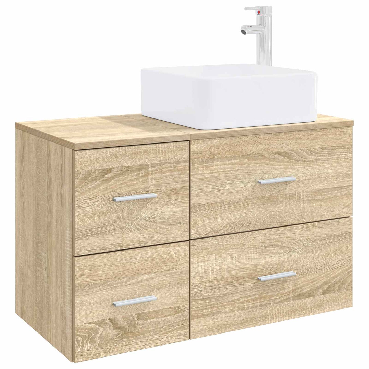 vidaXL Bathroom Furniture Set 2 pcs Sonoma Oak Engineered Wood