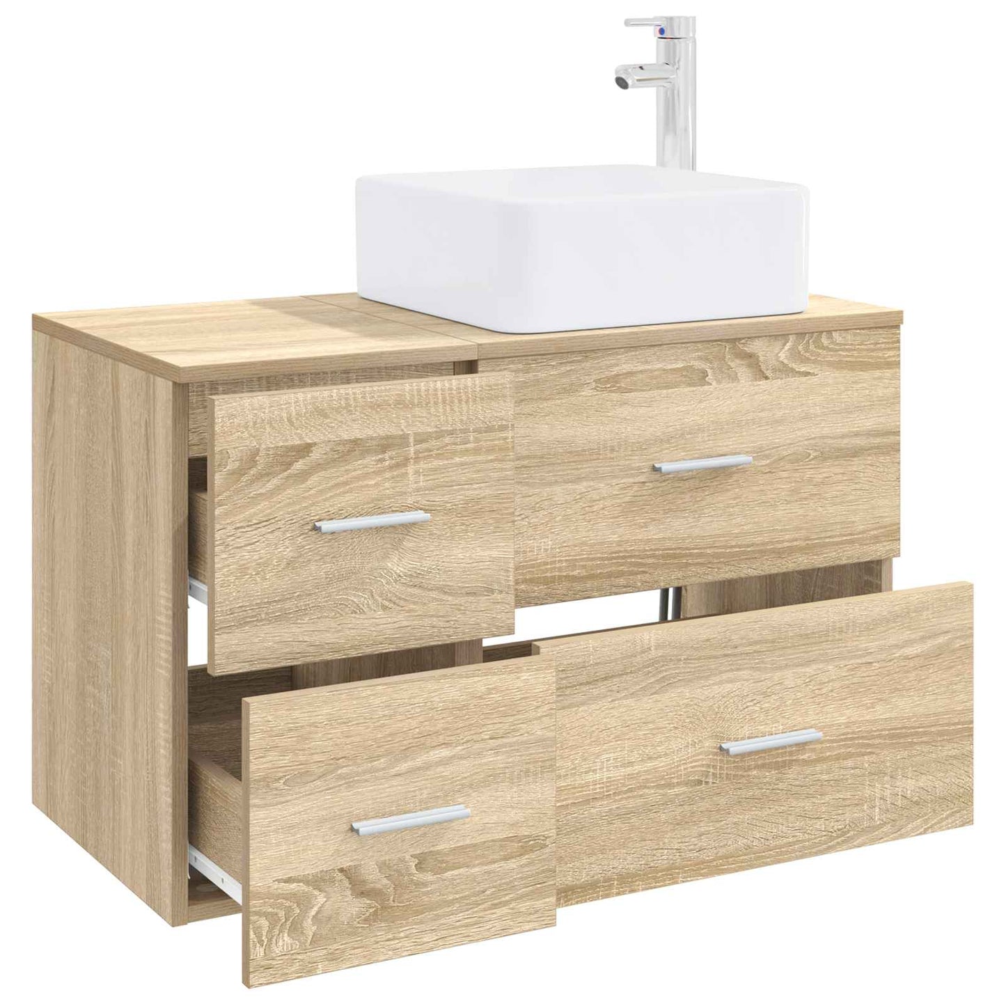 vidaXL Bathroom Furniture Set 2 pcs Sonoma Oak Engineered Wood