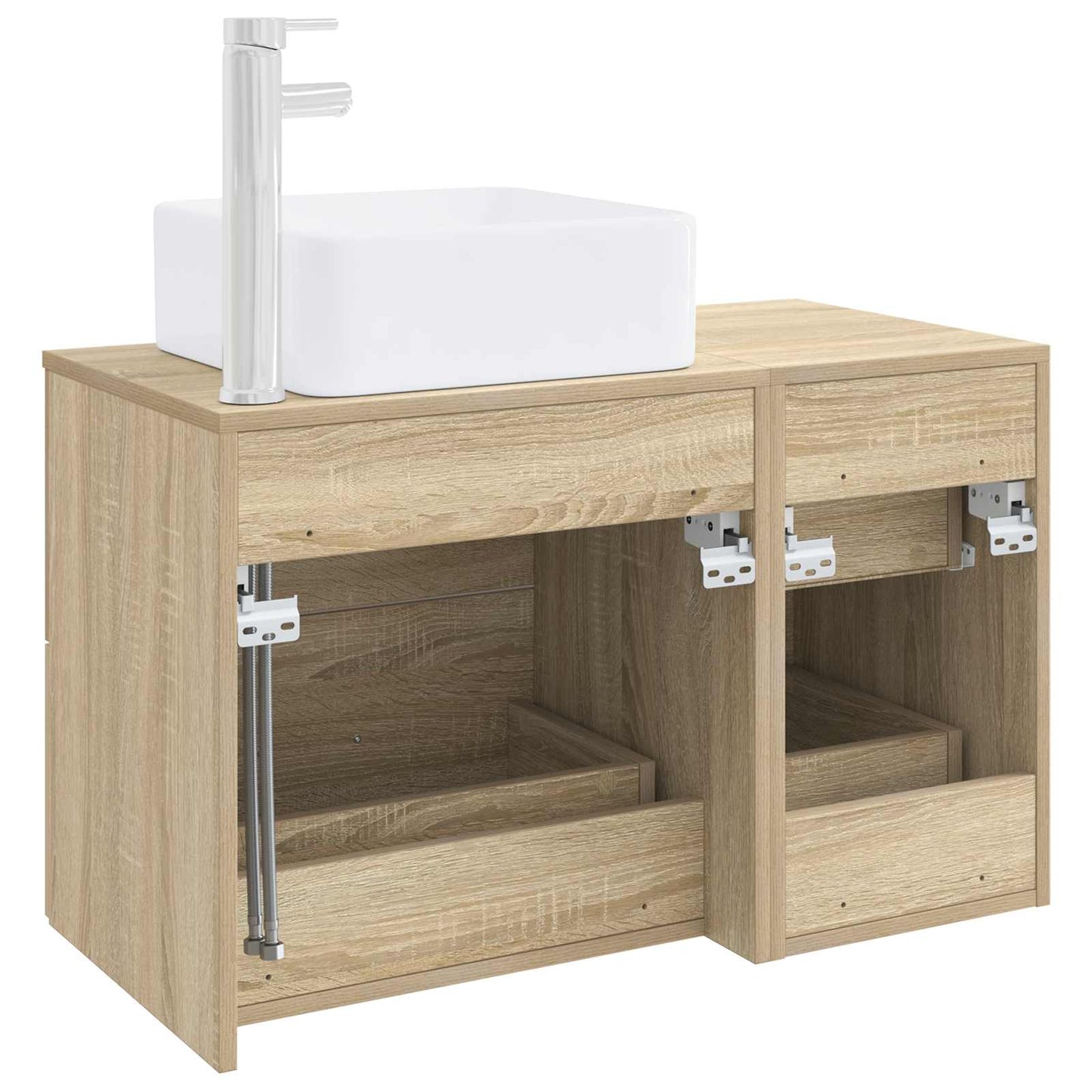 vidaXL Bathroom Furniture Set 2 pcs Sonoma Oak Engineered Wood