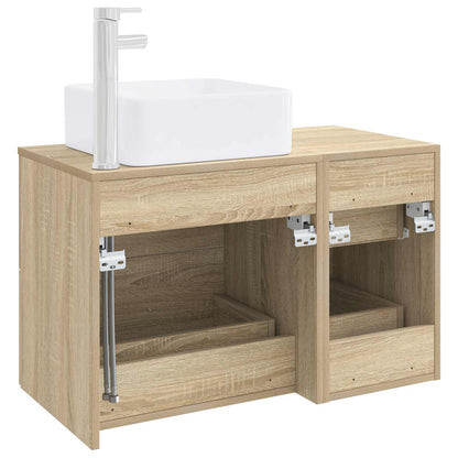 vidaXL Bathroom Furniture Set 2 pcs Sonoma Oak Engineered Wood