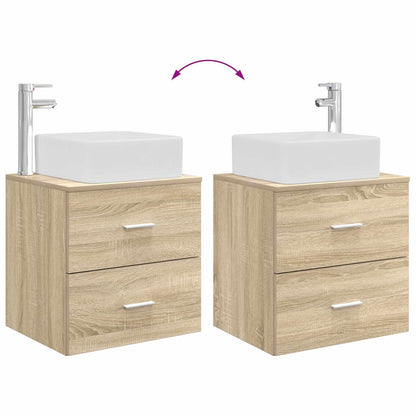 vidaXL Bathroom Furniture Set 2 pcs Sonoma Oak Engineered Wood