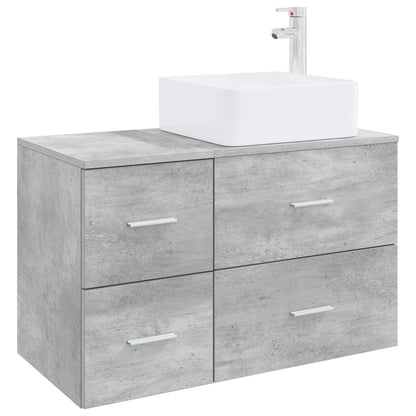 vidaXL Bathroom Furniture Set 2 pcs Concrete Grey Engineered Wood