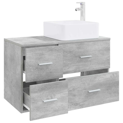 vidaXL Bathroom Furniture Set 2 pcs Concrete Grey Engineered Wood