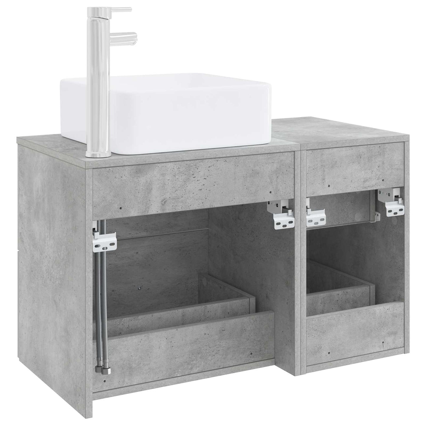 vidaXL Bathroom Furniture Set 2 pcs Concrete Grey Engineered Wood