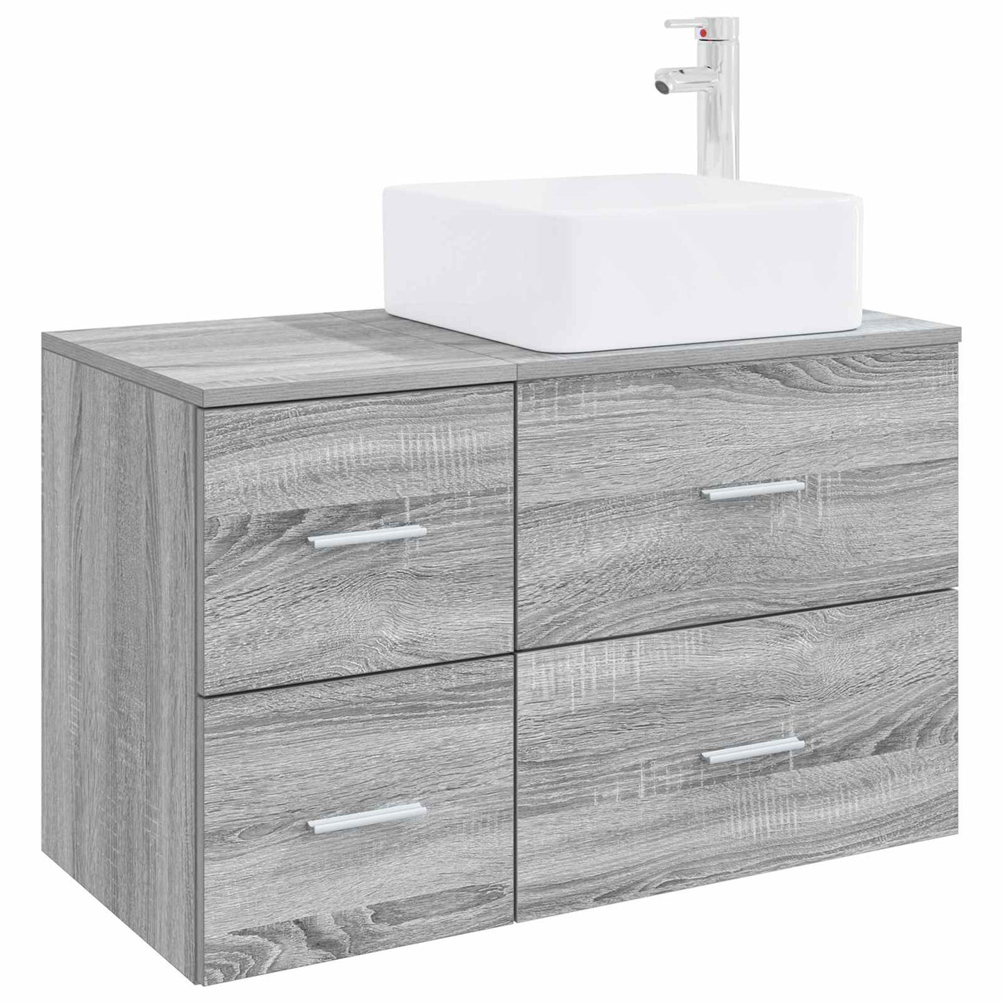 vidaXL Bathroom Furniture Set 2 pcs Grey Sonoma Engineered Wood