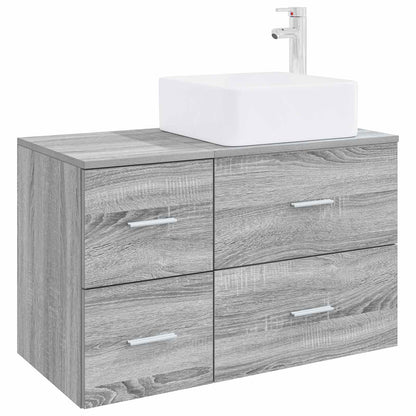 vidaXL Bathroom Furniture Set 2 pcs Grey Sonoma Engineered Wood