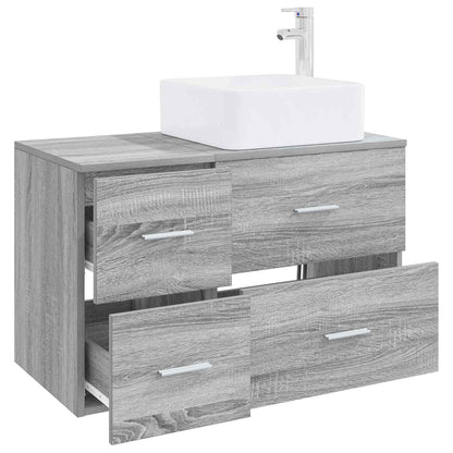 vidaXL Bathroom Furniture Set 2 pcs Grey Sonoma Engineered Wood
