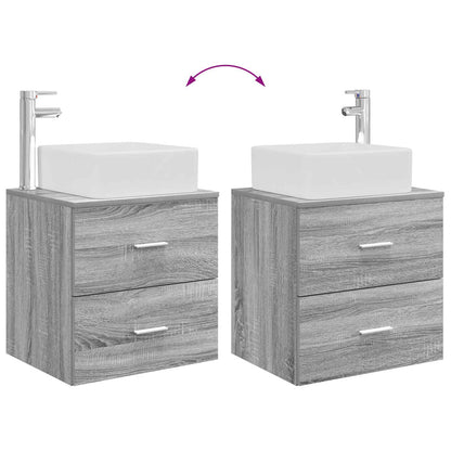 vidaXL Bathroom Furniture Set 2 pcs Grey Sonoma Engineered Wood
