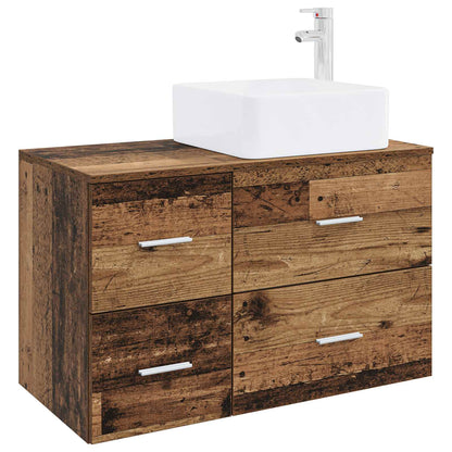 vidaXL Bathroom Furniture Set 2 pcs Old Wood Engineered Wood