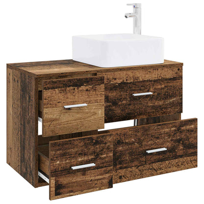 vidaXL Bathroom Furniture Set 2 pcs Old Wood Engineered Wood