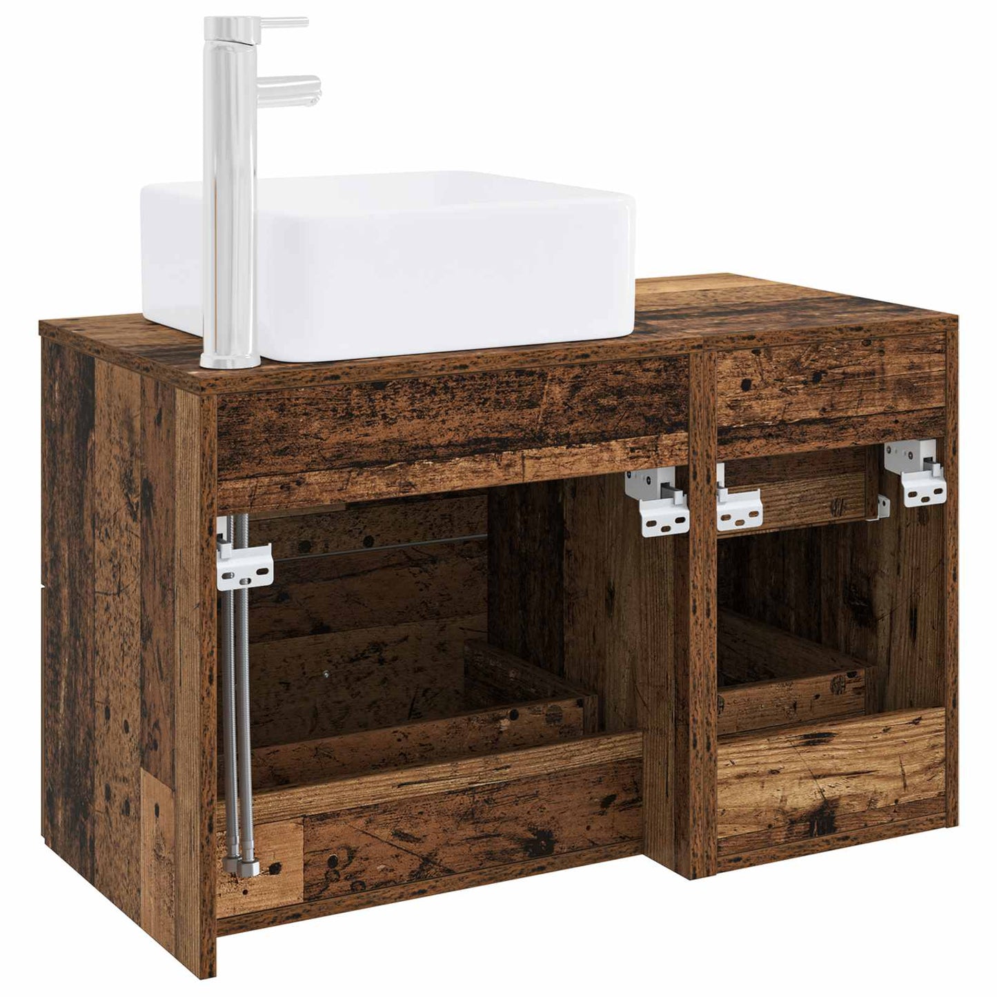 vidaXL Bathroom Furniture Set 2 pcs Old Wood Engineered Wood