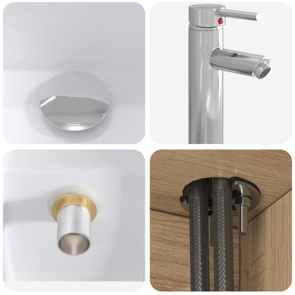 vidaXL Bathroom Furniture Set 2 pcs Artisan Oak Engineered Wood