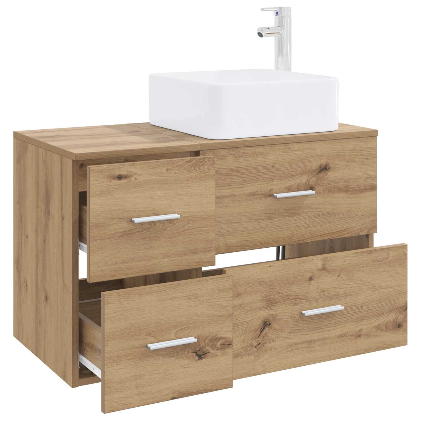 vidaXL Bathroom Furniture Set 2 pcs Artisan Oak Engineered Wood