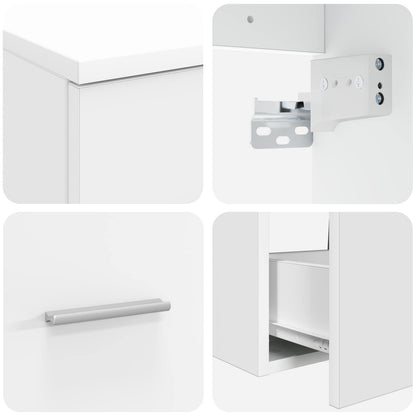 vidaXL Bathroom Furniture Set 2 pcs White Engineered Wood