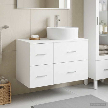 vidaXL Bathroom Furniture Set 2 pcs White Engineered Wood