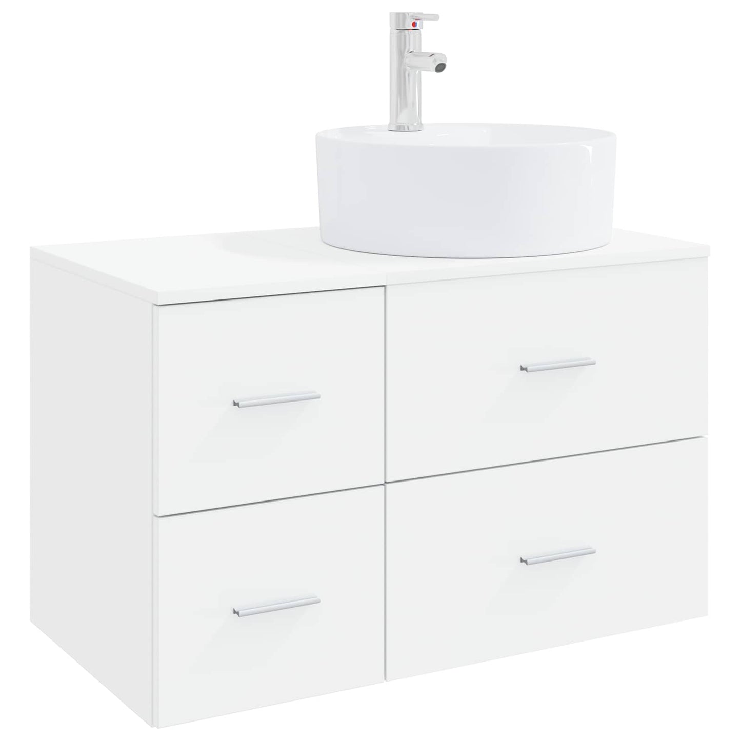 vidaXL Bathroom Furniture Set 2 pcs White Engineered Wood