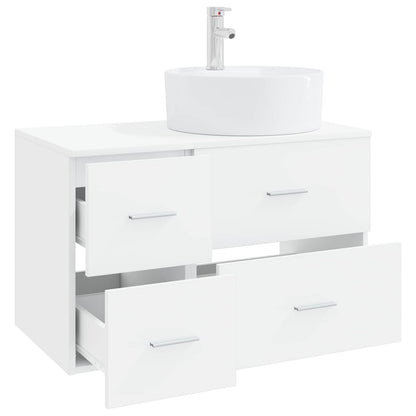 vidaXL Bathroom Furniture Set 2 pcs White Engineered Wood