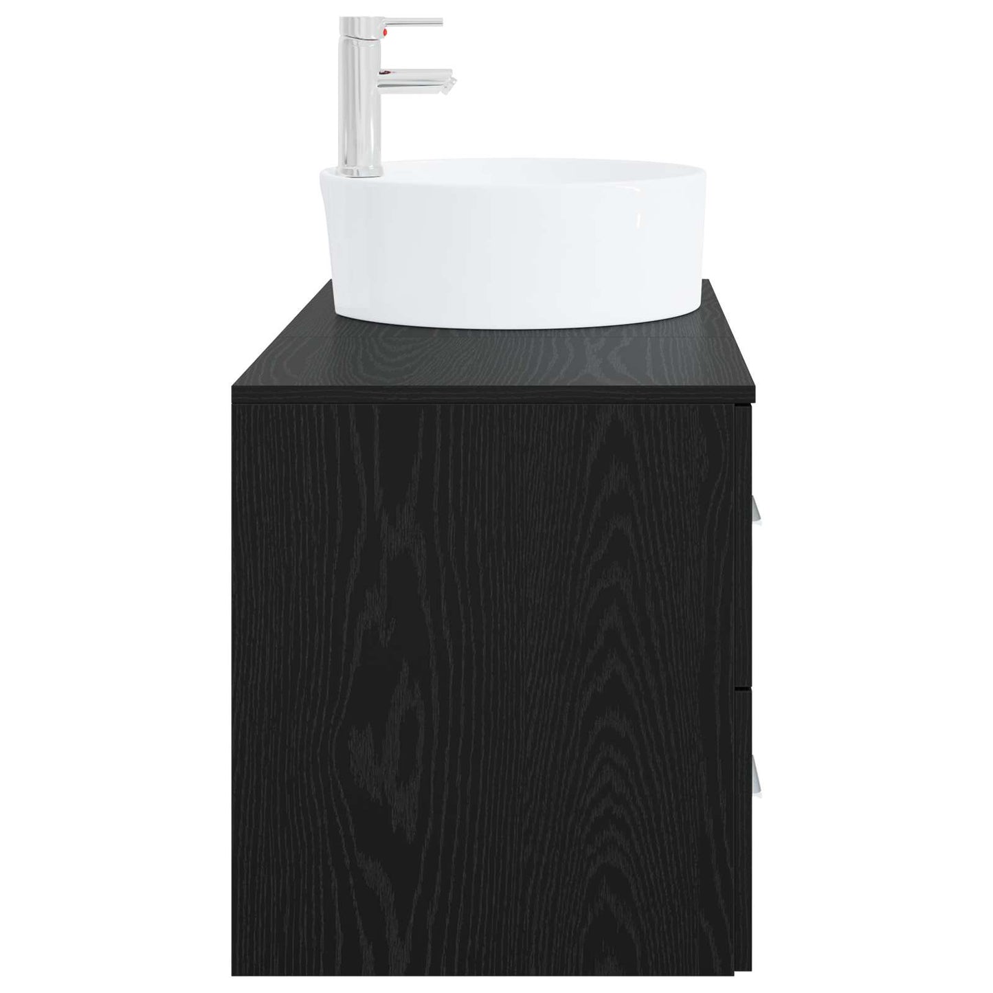 vidaXL Bathroom Furniture Set 2 pcs Black Oak Engineered Wood