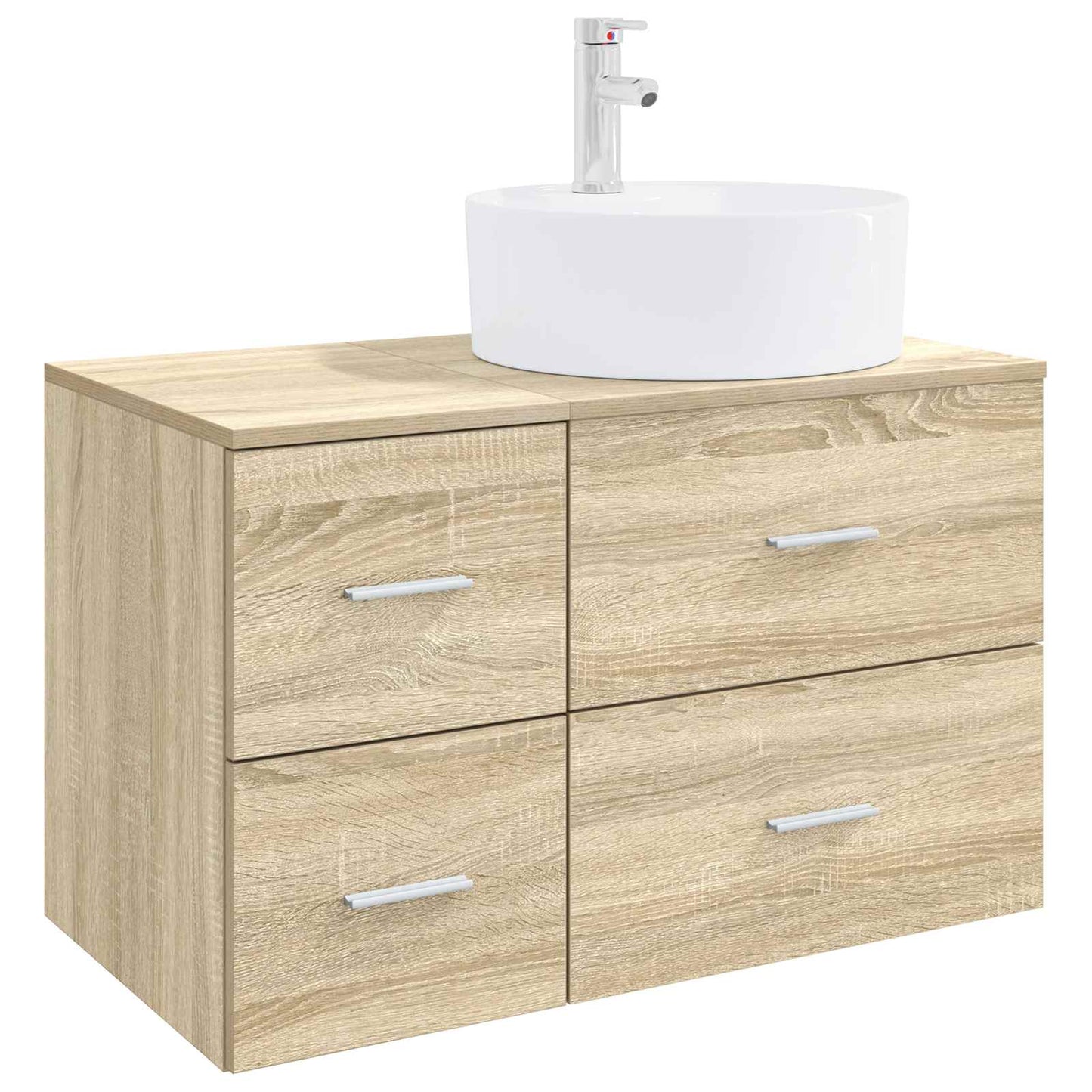 vidaXL Bathroom Furniture Set 2 pcs Sonoma Oak Engineered Wood