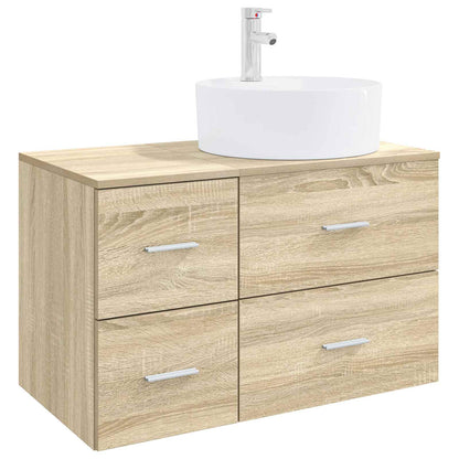 vidaXL Bathroom Furniture Set 2 pcs Sonoma Oak Engineered Wood