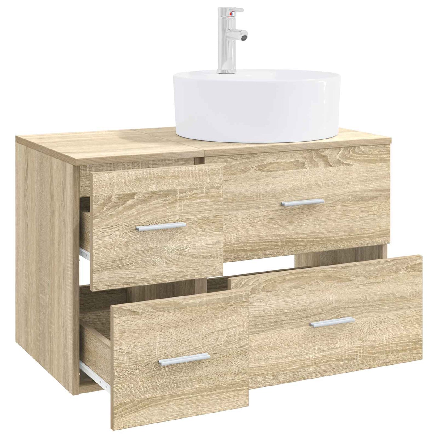 vidaXL Bathroom Furniture Set 2 pcs Sonoma Oak Engineered Wood