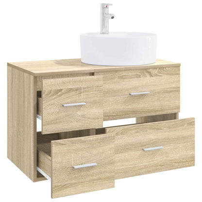 vidaXL Bathroom Furniture Set 2 pcs Sonoma Oak Engineered Wood