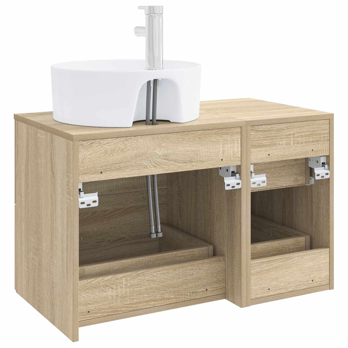vidaXL Bathroom Furniture Set 2 pcs Sonoma Oak Engineered Wood