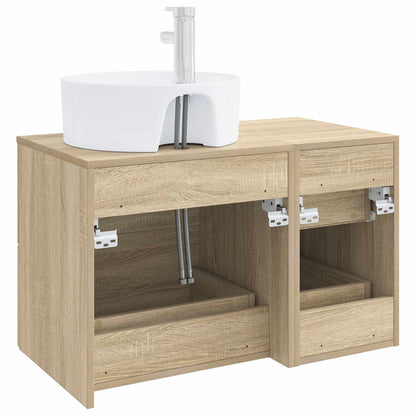 vidaXL Bathroom Furniture Set 2 pcs Sonoma Oak Engineered Wood