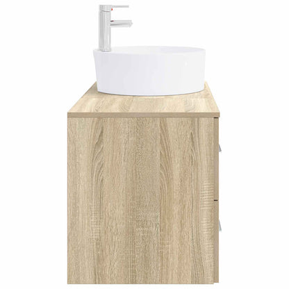 vidaXL Bathroom Furniture Set 2 pcs Sonoma Oak Engineered Wood