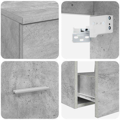 vidaXL Bathroom Furniture Set 2 pcs Concrete Grey Engineered Wood