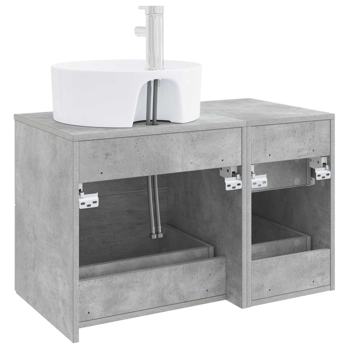 vidaXL Bathroom Furniture Set 2 pcs Concrete Grey Engineered Wood