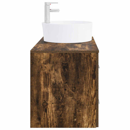 vidaXL Bathroom Furniture Set 2 pcs Smoked Oak Engineered Wood