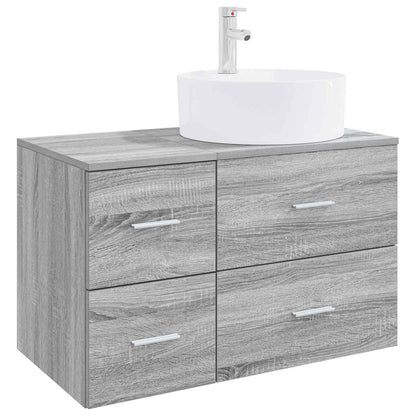 vidaXL Bathroom Furniture Set 2 pcs Grey Sonoma Engineered Wood