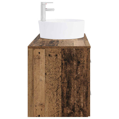 vidaXL Bathroom Furniture Set 2 pcs Old Wood Engineered Wood