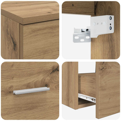 vidaXL Bathroom Furniture Set 2 pcs Artisan Oak Engineered Wood