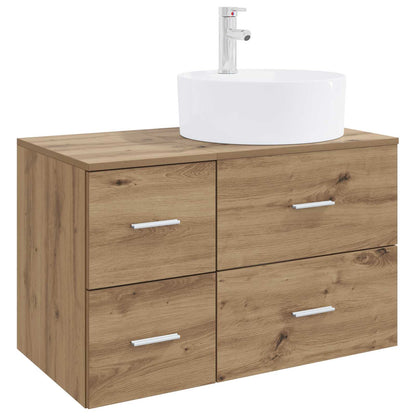 vidaXL Bathroom Furniture Set 2 pcs Artisan Oak Engineered Wood