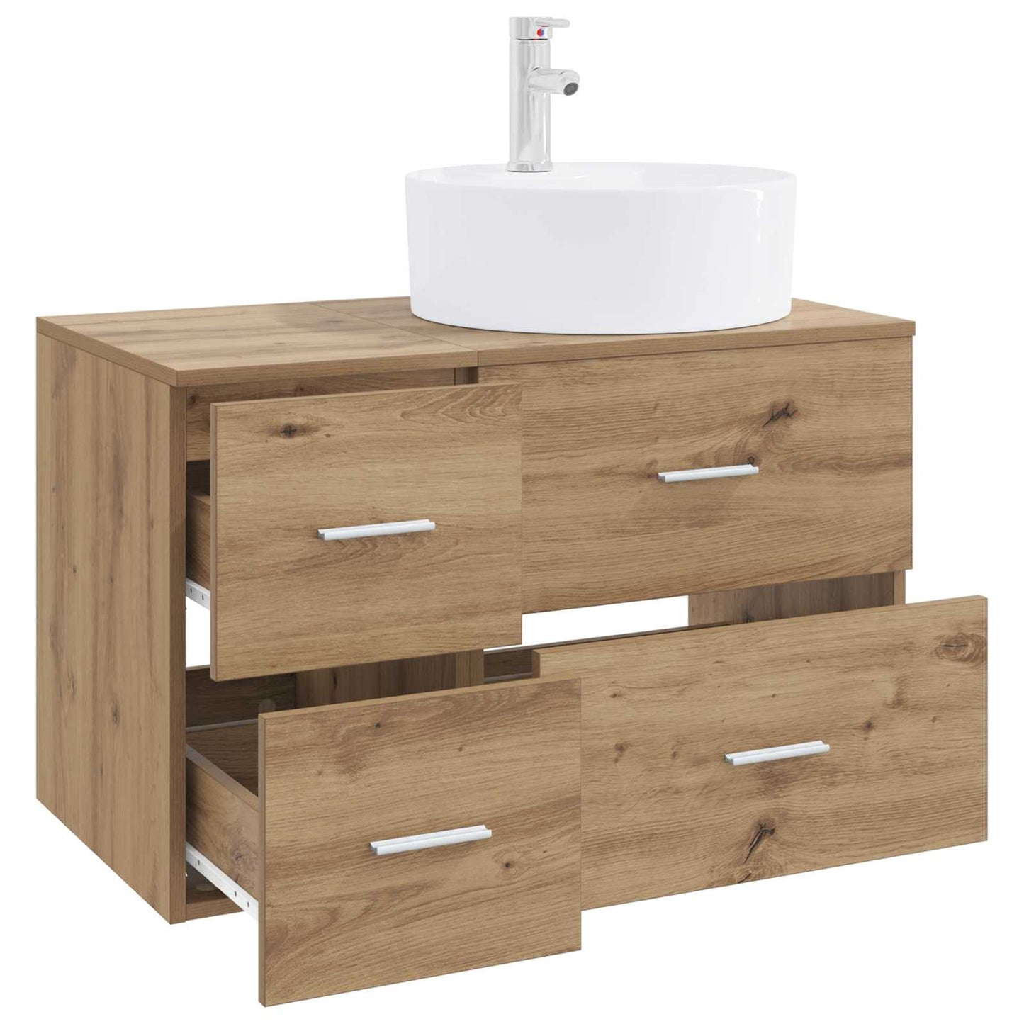 vidaXL Bathroom Furniture Set 2 pcs Artisan Oak Engineered Wood