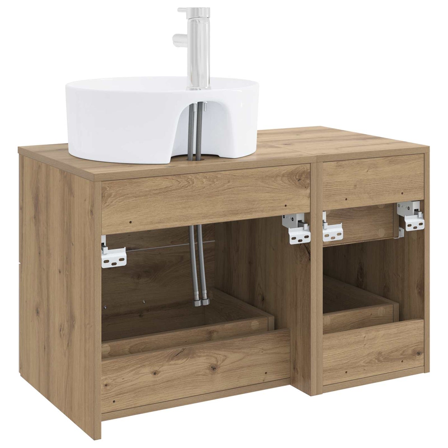 vidaXL Bathroom Furniture Set 2 pcs Artisan Oak Engineered Wood