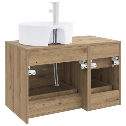 vidaXL Bathroom Furniture Set 2 pcs Artisan Oak Engineered Wood