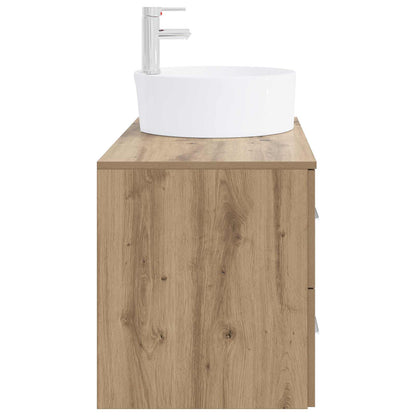 vidaXL Bathroom Furniture Set 2 pcs Artisan Oak Engineered Wood