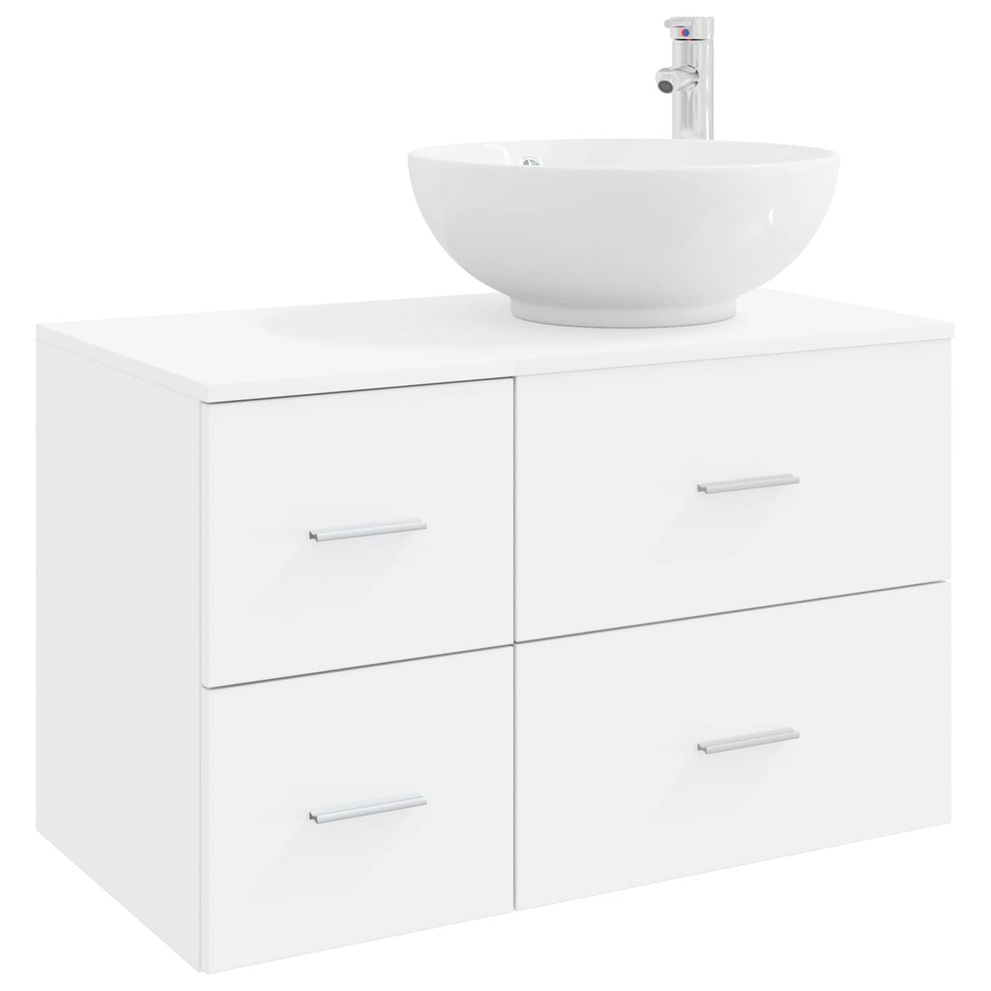 vidaXL Bathroom Furniture Set 2 pcs White Engineered Wood
